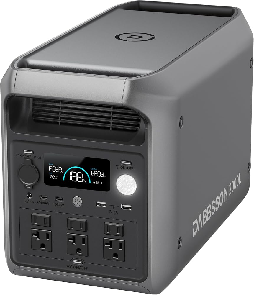 Amazon.co.jp: 【2KWhクラス最軽量半固体電池】Dabbsson ポータブル
